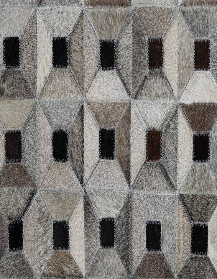 Detail image of  5' 1 x 8' Cowhide Leather Rug