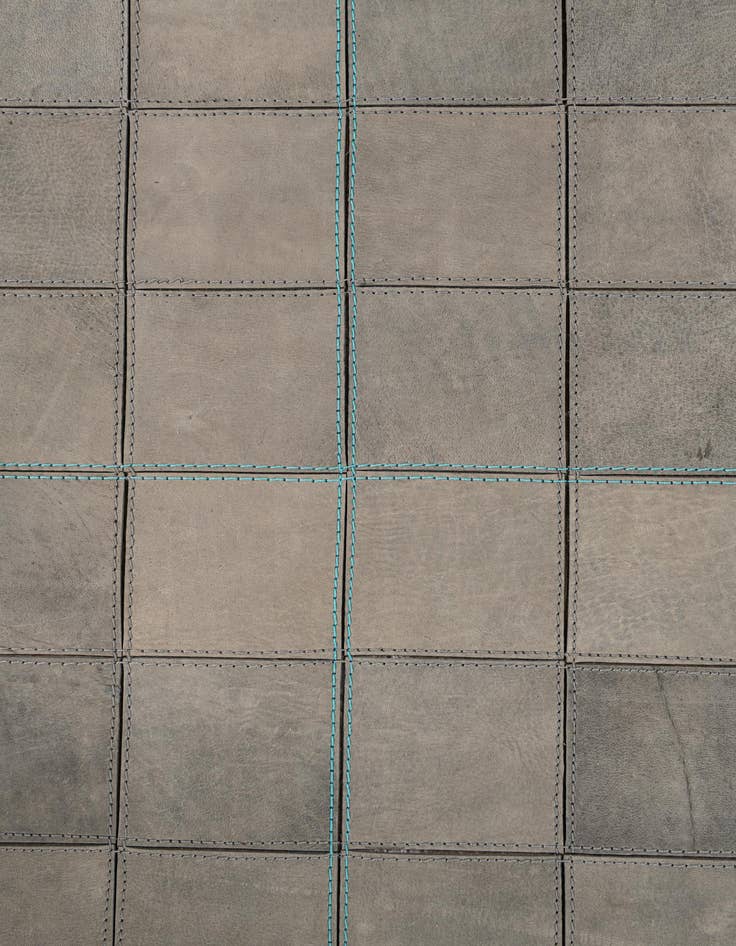 Detail image of  5' 1 x 7' 4 Cowhide Leather Rug