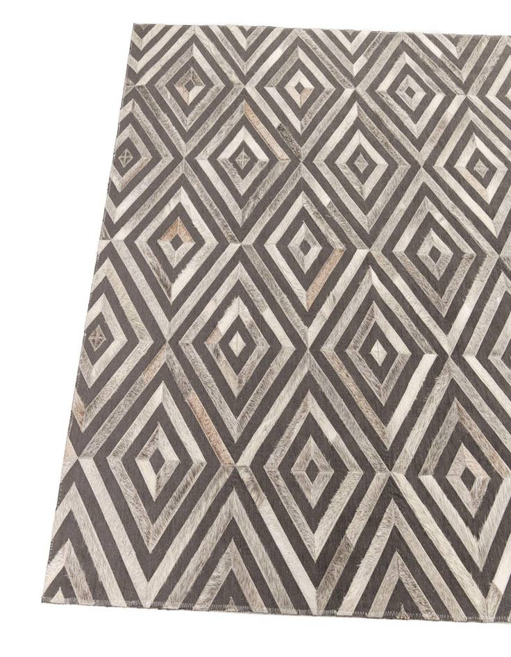 Detail image of  3' 10 x 5' 5 Cowhide Leather Rug