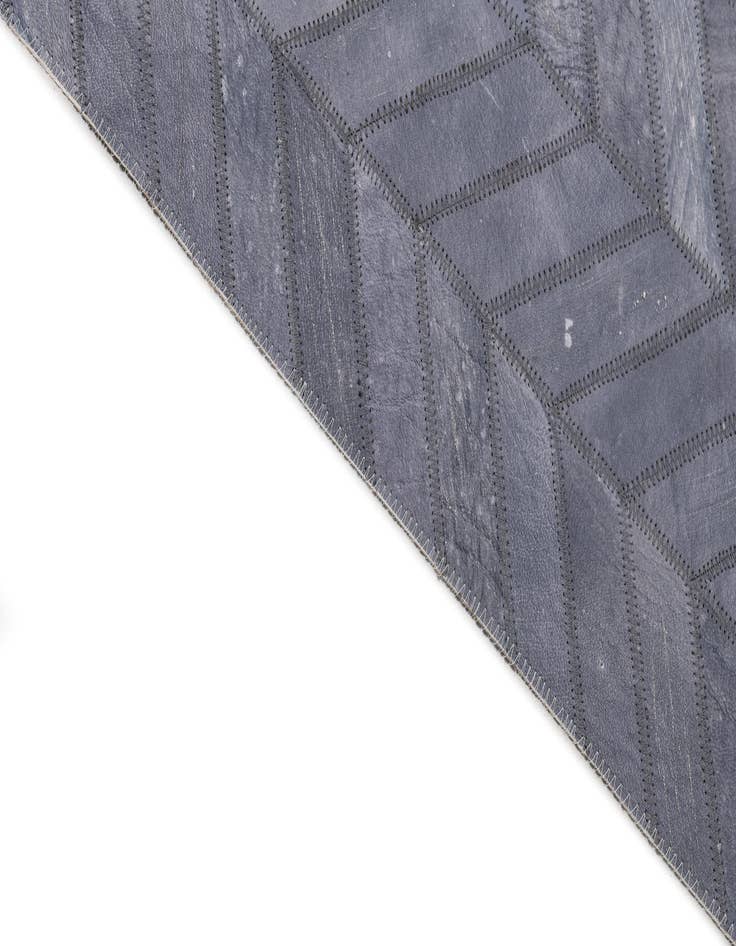 Detail image of  3' 8 x 5' 5 Cowhide Leather Rug