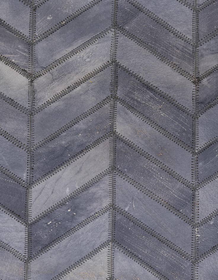 Detail image of  3' 8 x 5' 5 Cowhide Leather Rug