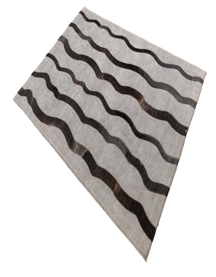 Detail image of  4' x 5' 7 Cowhide Leather Rug