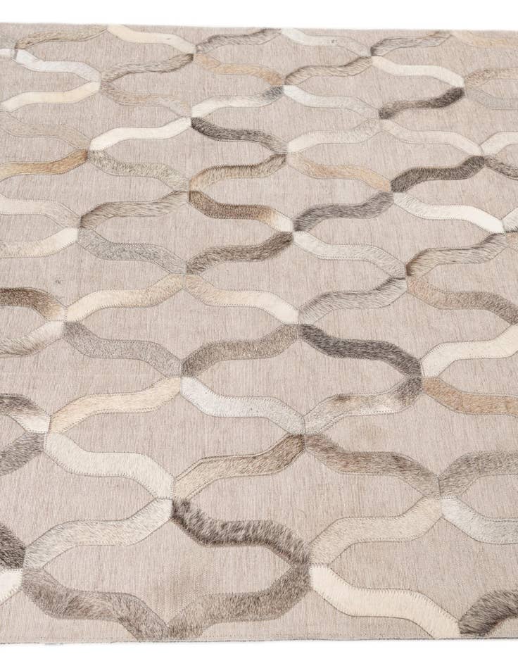 Detail image of  4' x 5' 8 Cowhide Leather Rug