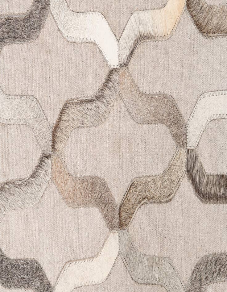 Detail image of  4' x 5' 8 Cowhide Leather Rug