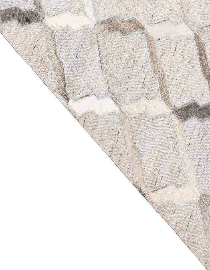 Detail image of  5' x 7' 8 Cowhide Leather Rug