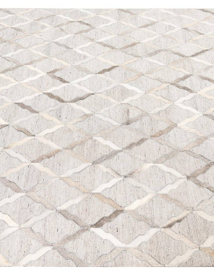 Detail image of  5' 1 x 7' 8 Cowhide Leather Rug