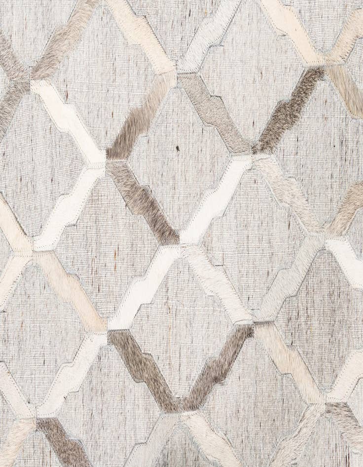 Detail image of  5' 1 x 7' 8 Cowhide Leather Rug