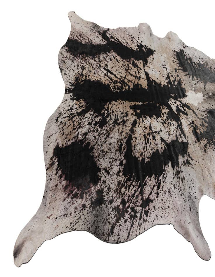 Detail image of  6' 7 x 7' 2 Cowhide Leather Rug