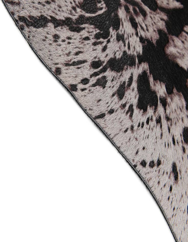 Detail image of  6' 7 x 7' 2 Cowhide Leather Rug