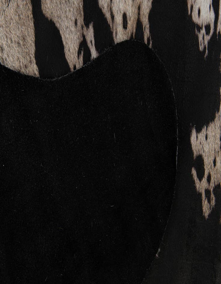 Detail image of  6' 7 x 7' 2 Cowhide Leather Rug