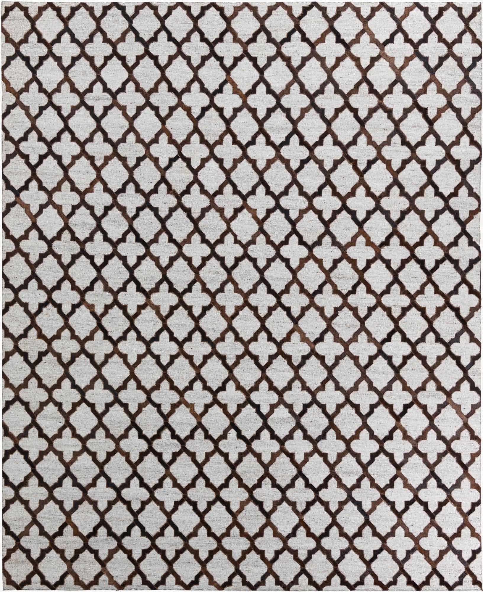  8' x 9' 10 Cowhide Leather Rug