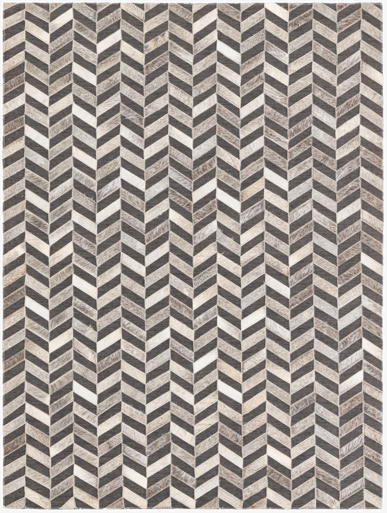  4' x 5' 5 Cowhide Leather Rug