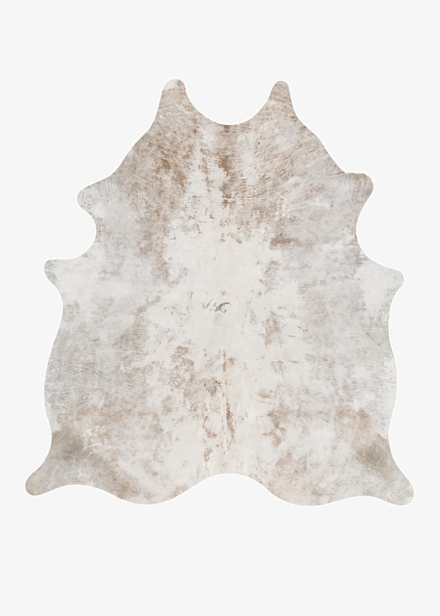  5' 9 x 6' 3 Cowhide Leather Rug