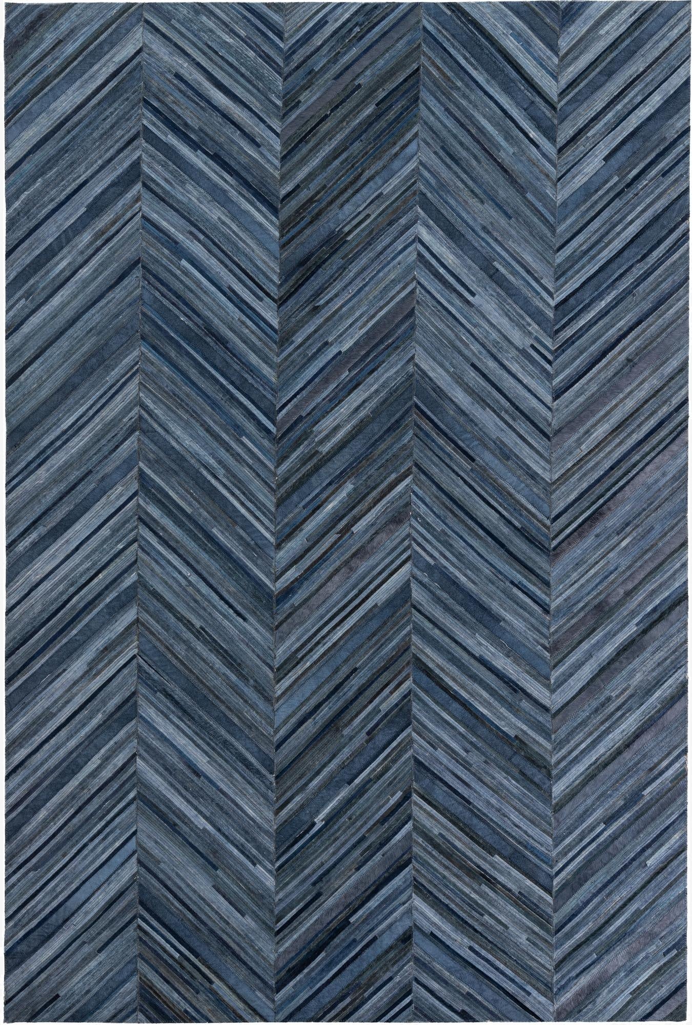  5' 4 x 8' Cowhide Leather Rug