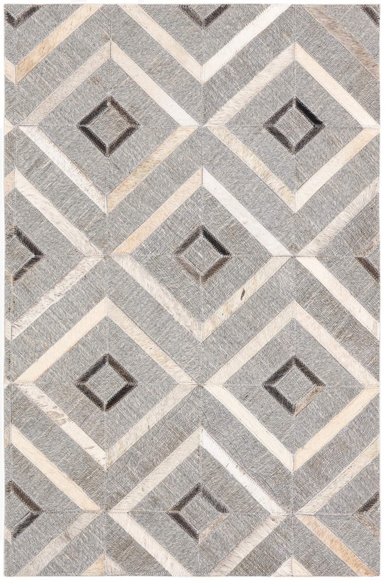  2' x 3' Cowhide Leather Rug