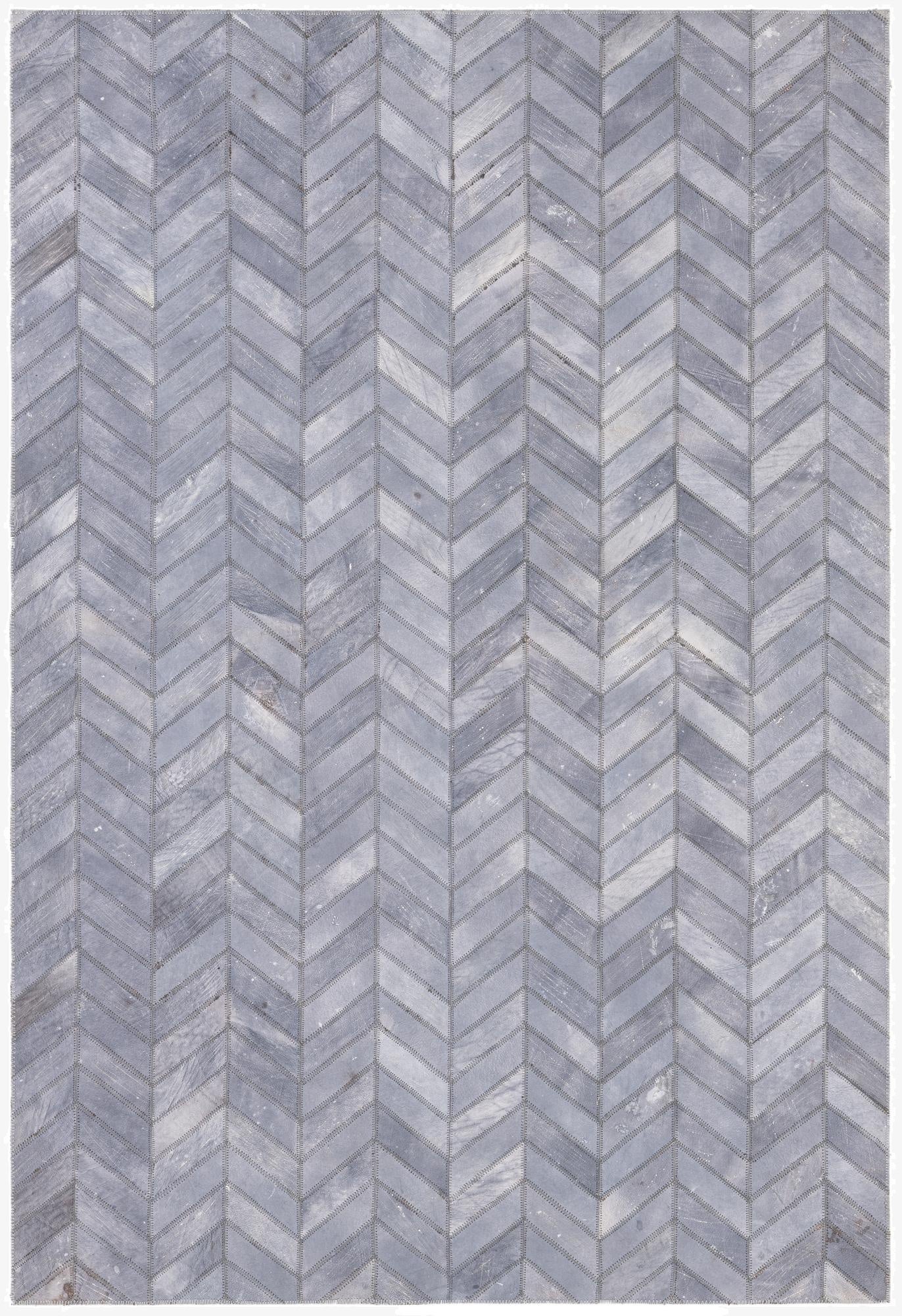  3' 8 x 5' 5 Cowhide Leather Rug