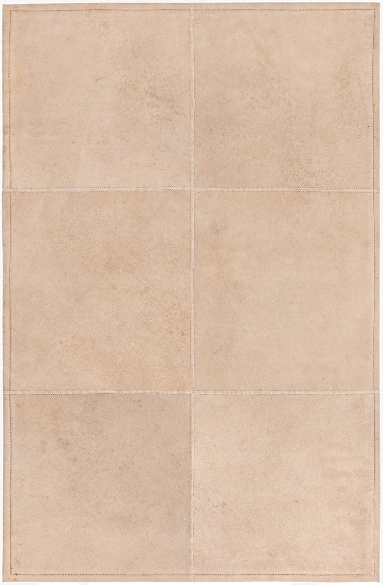  2' x 3' Cowhide Leather Rug