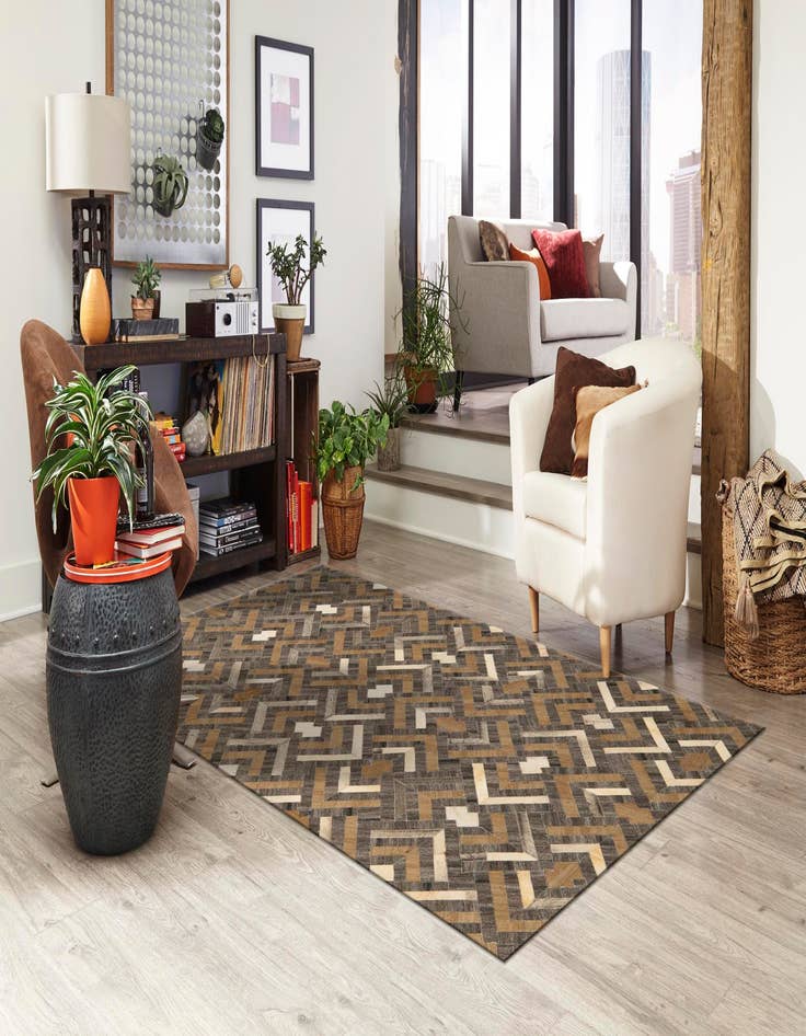 Detail image of  5' x 7' 9 Cowhide Rug