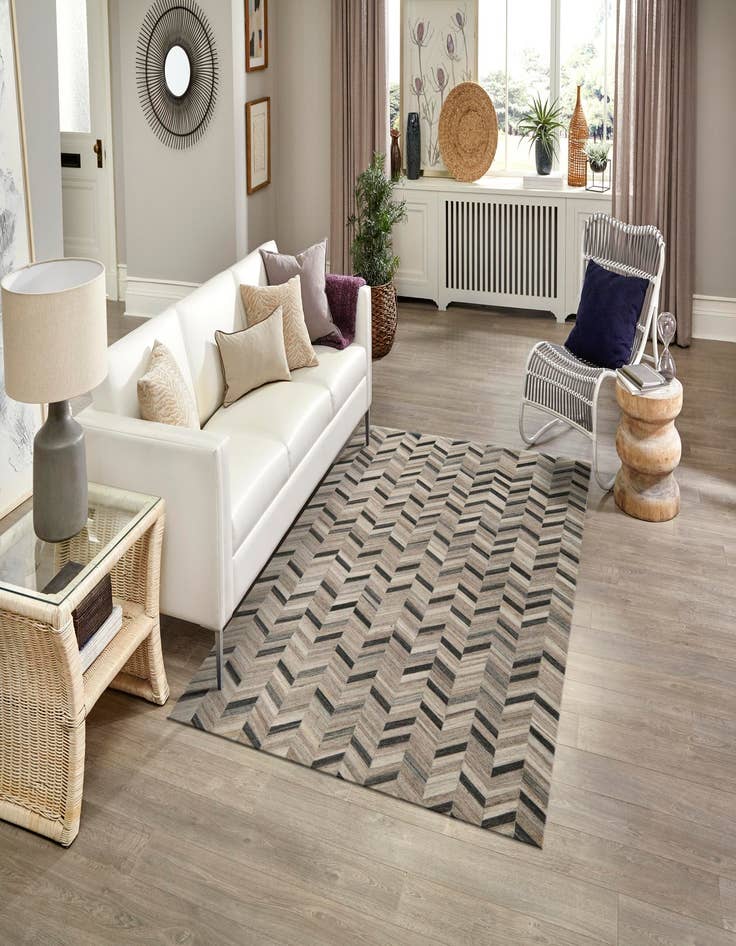 Detail image of  5' 4 x 7' 9 Cowhide Rug