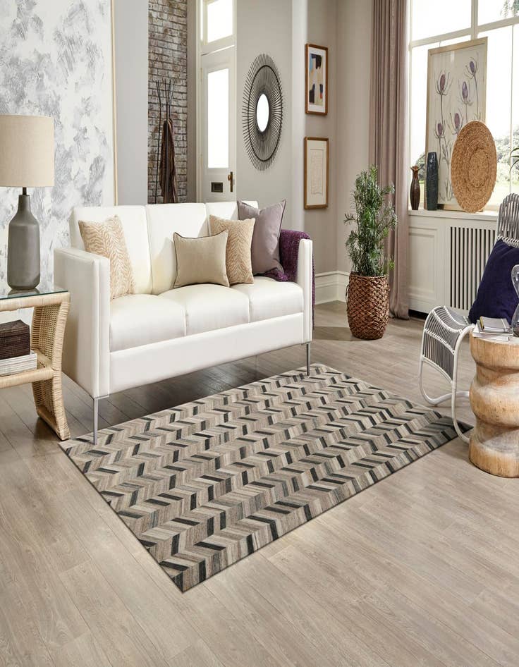 Detail image of  5' 4 x 7' 9 Cowhide Rug