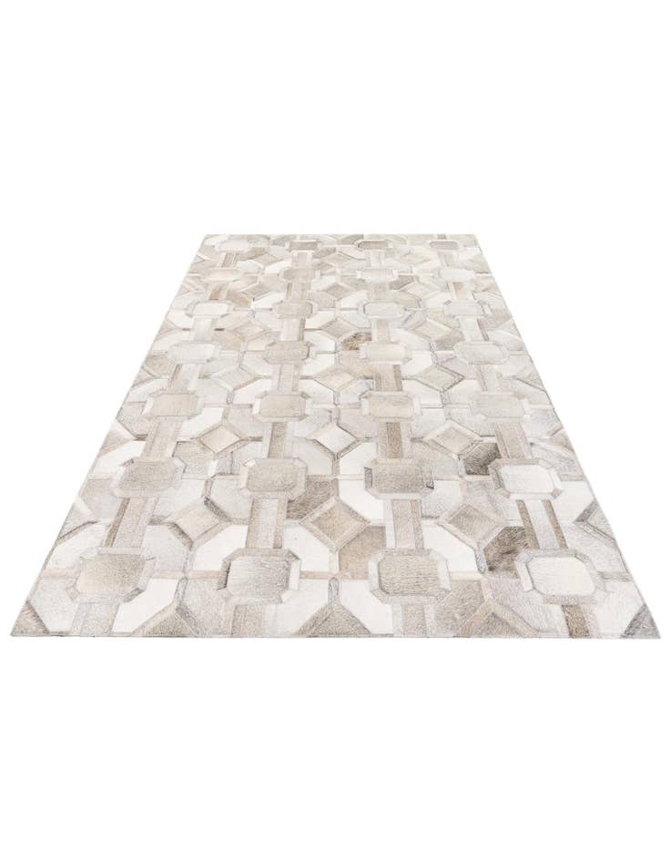 Detail image of  5' 1 x 7' 11 Cowhide Stocks Rug