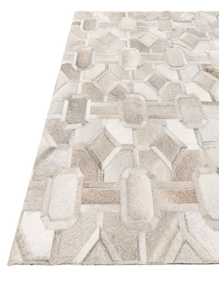 Detail image of  5' 1 x 7' 11 Cowhide Stocks Rug