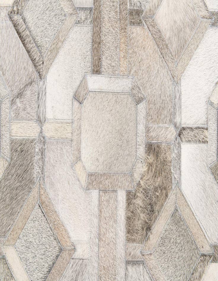 Detail image of  5' 1 x 7' 11 Cowhide Stocks Rug