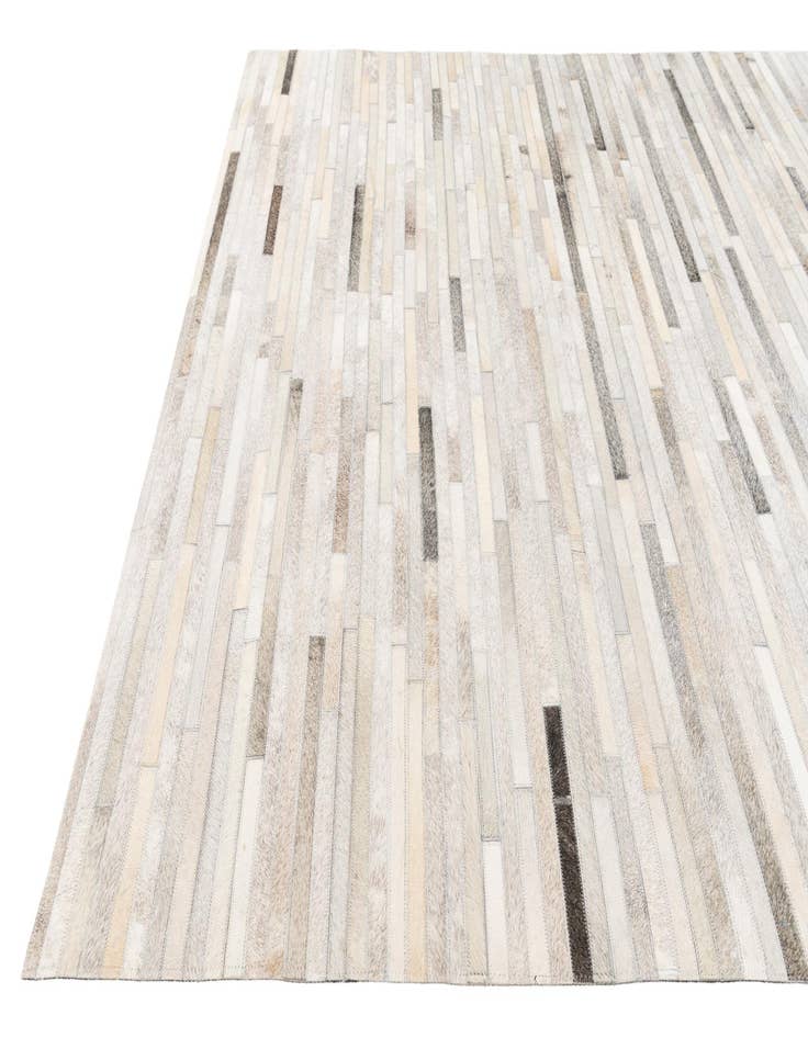 Detail image of  5' 1 x 8' Cowhide Stocks Rug