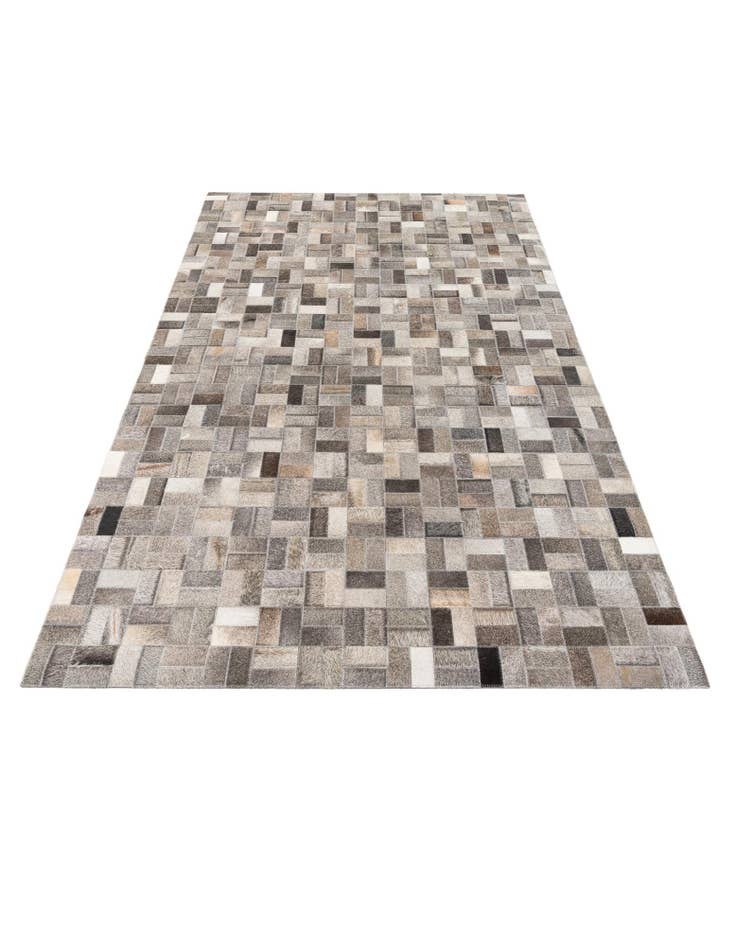 Detail image of  4' 11 x 7' 11 Cowhide Stocks Rug