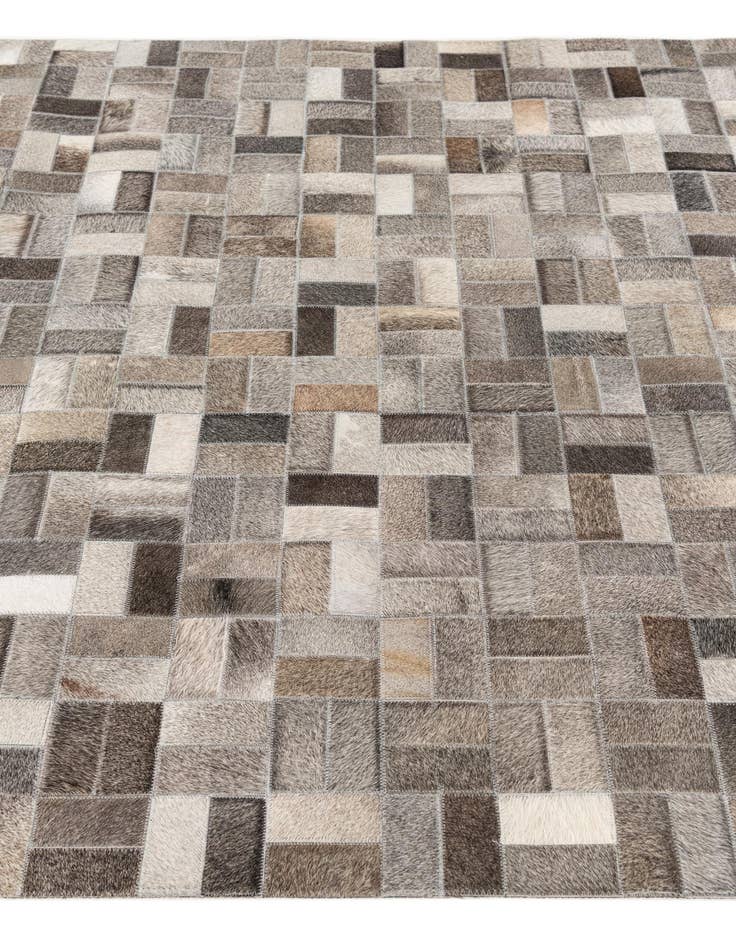 Detail image of  4' 11 x 7' 11 Cowhide Stocks Rug