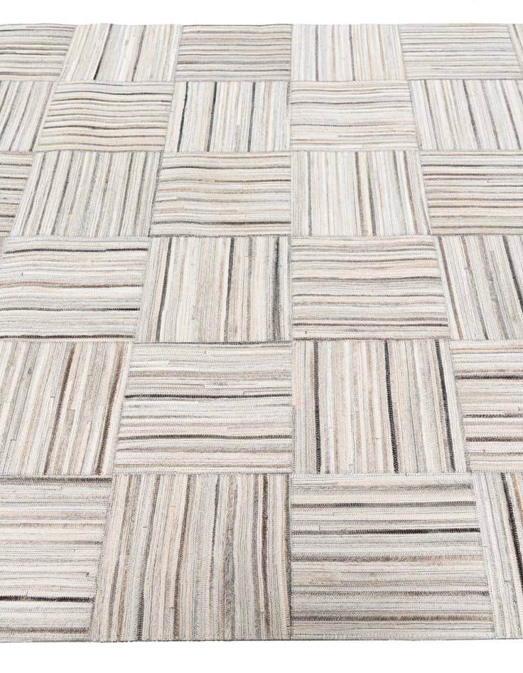 Detail image of  4' 11 x 8' 2 Cowhide Stocks Rug