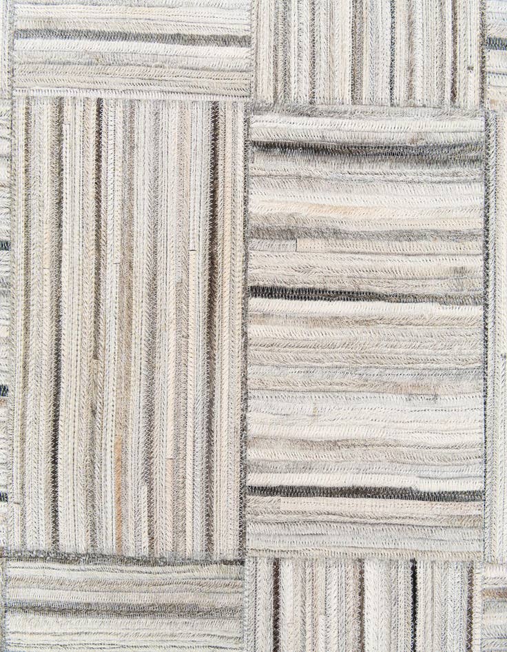 Detail image of  4' 11 x 8' 2 Cowhide Stocks Rug