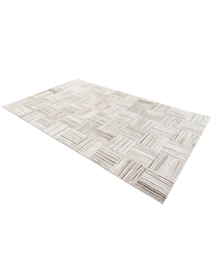 Detail image of  4' 11 x 8' 2 Cowhide Stocks Rug