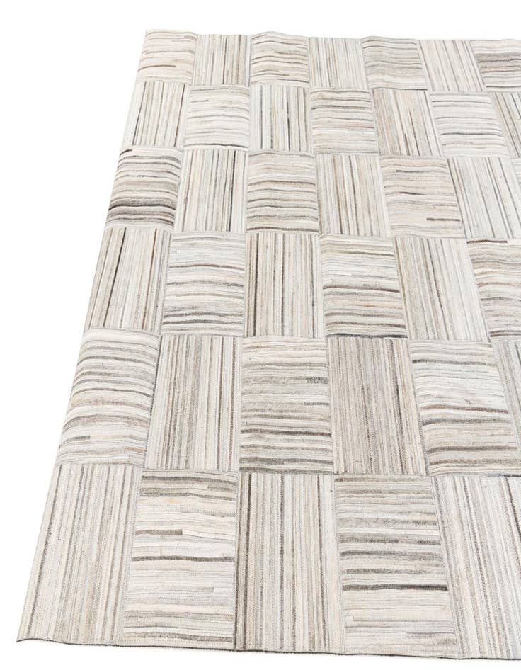 Detail image of  4' 11 x 8' 2 Cowhide Stocks Rug