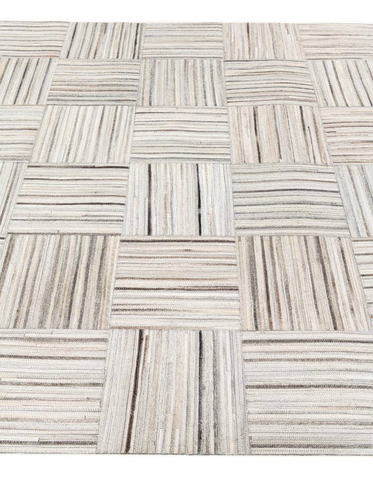 Detail image of  5' x 8' 3 Cowhide Stocks Rug