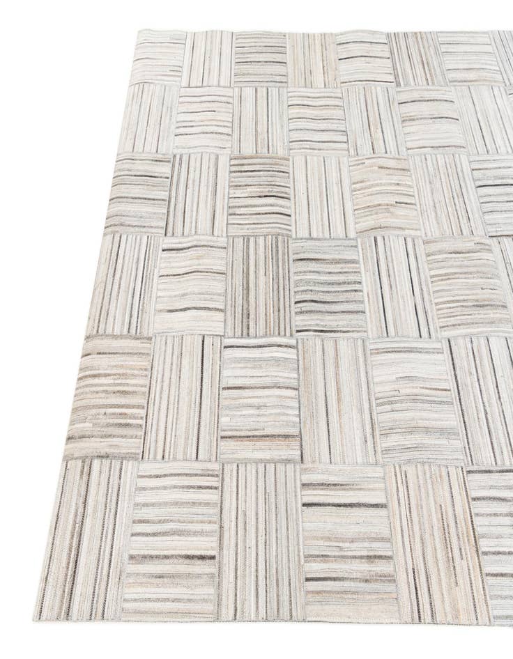 Detail image of  5' x 8' 3 Cowhide Stocks Rug