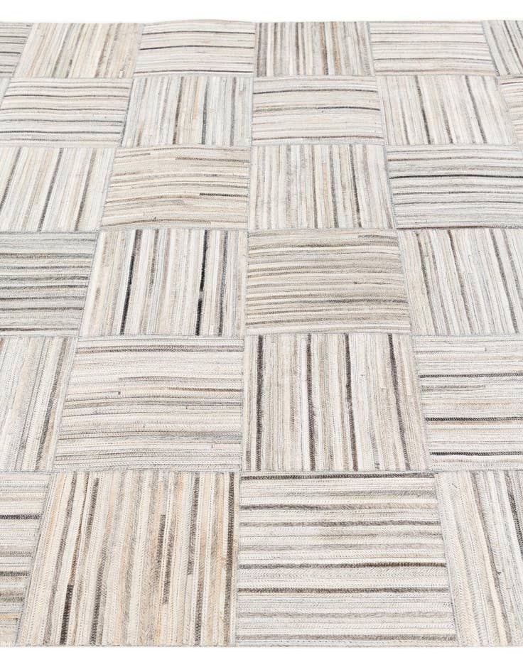 Detail image of  5' x 8' 3 Cowhide Stocks Rug