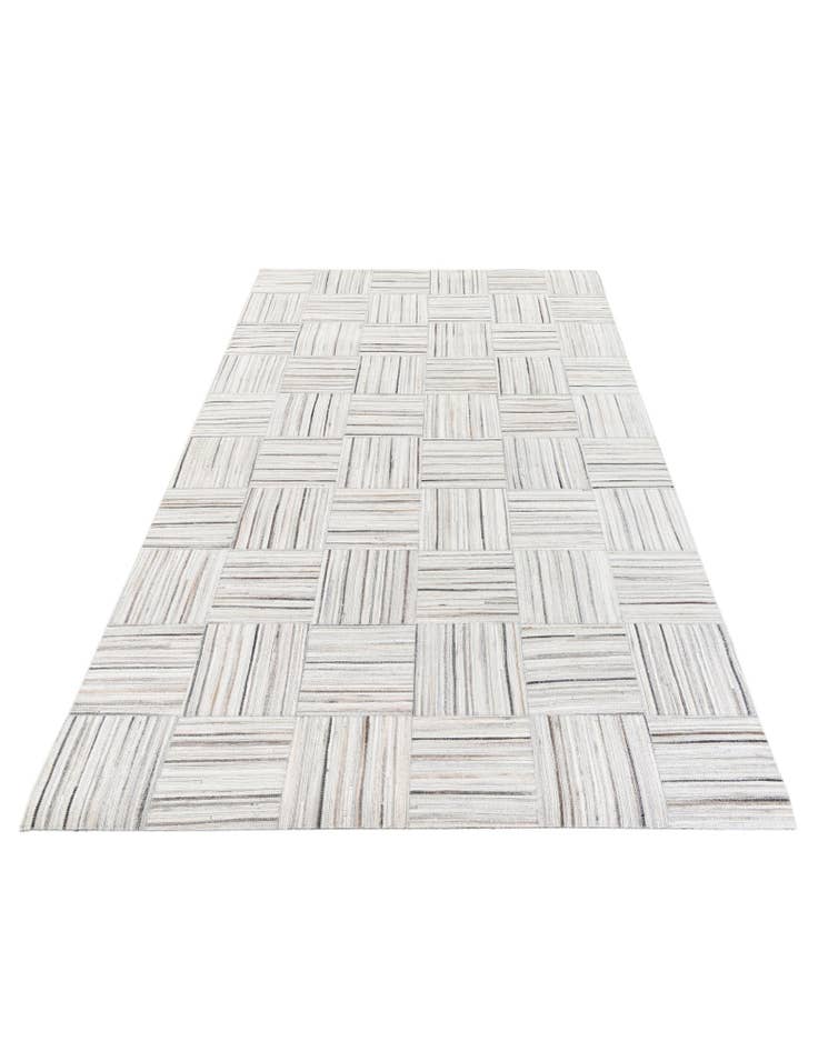 Detail image of  4' 11 x 8' 2 Cowhide Stocks Rug