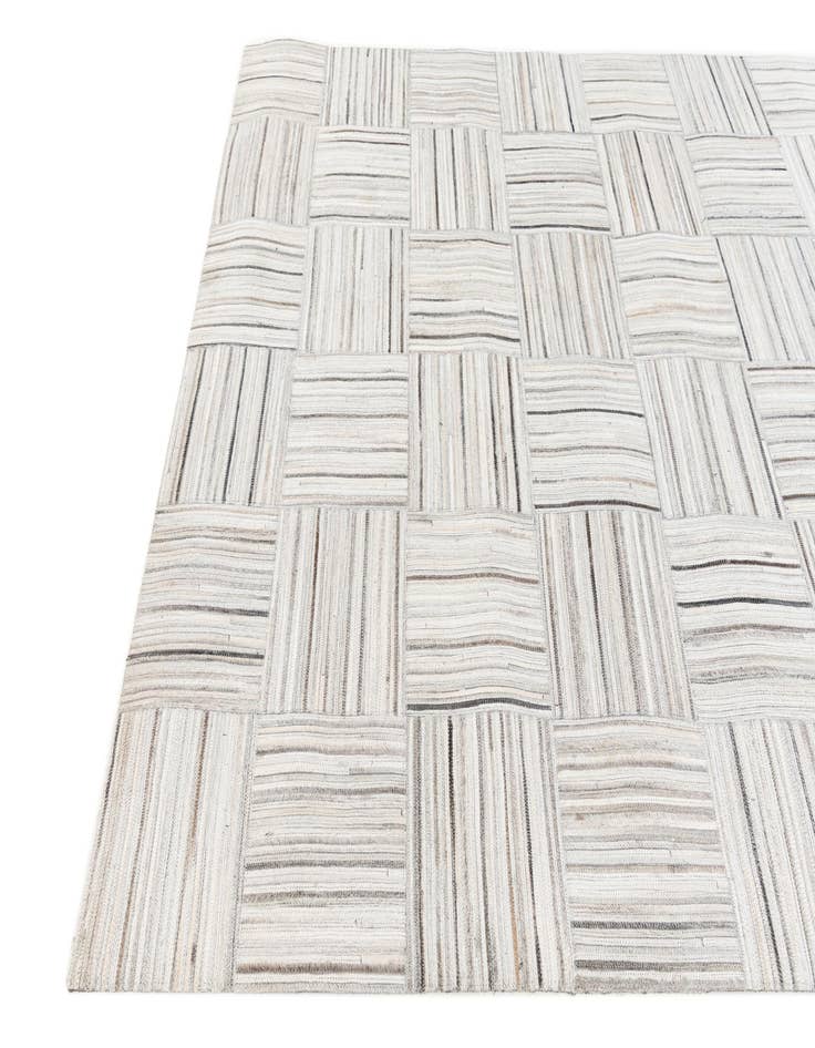 Detail image of  4' 11 x 8' 2 Cowhide Stocks Rug