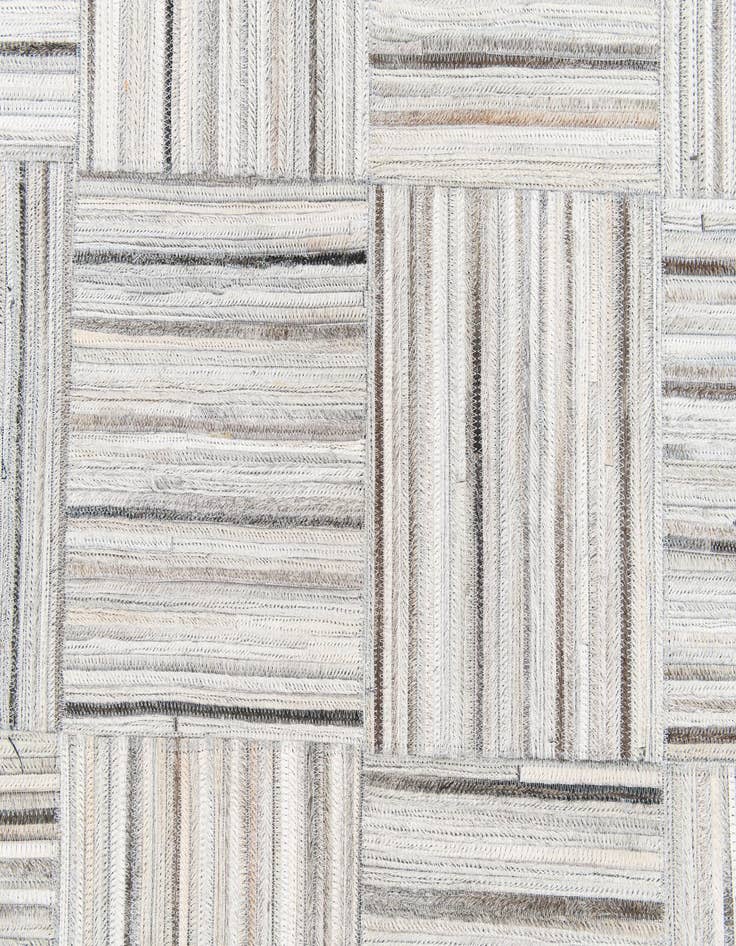 Detail image of  4' 11 x 8' 2 Cowhide Stocks Rug