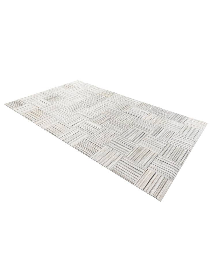 Detail image of  4' 11 x 8' 2 Cowhide Stocks Rug