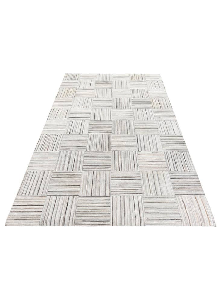 Detail image of  4' 11 x 8' 2 Cowhide Stocks Rug