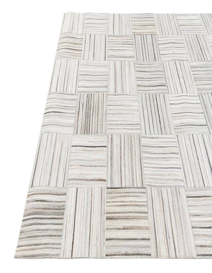 Detail image of  4' 11 x 8' 2 Cowhide Stocks Rug