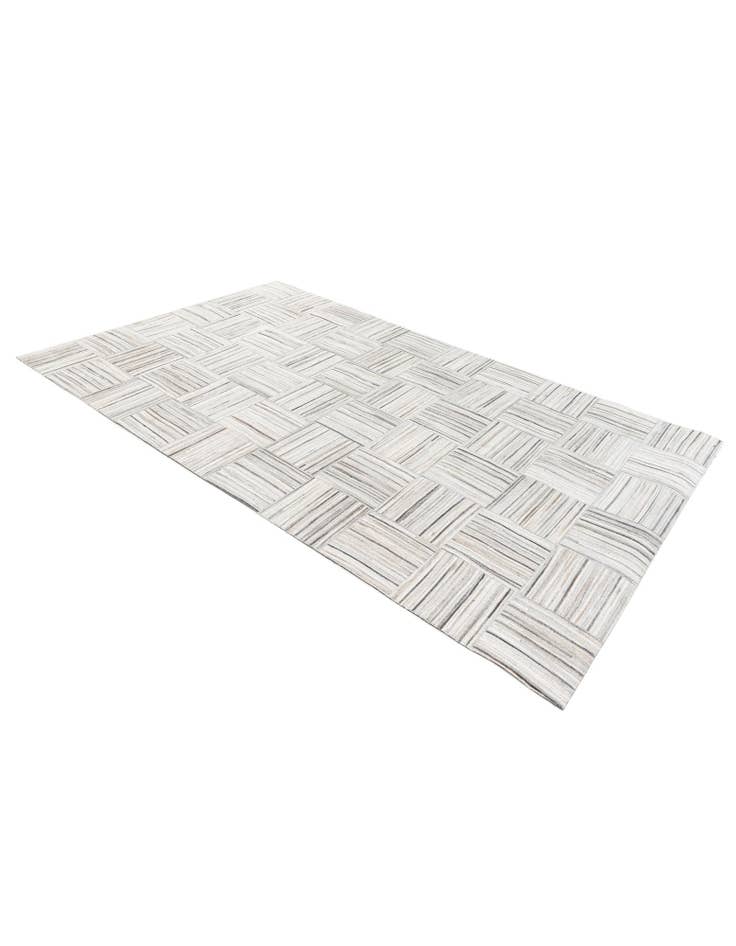 Detail image of  4' 11 x 8' 2 Cowhide Stocks Rug