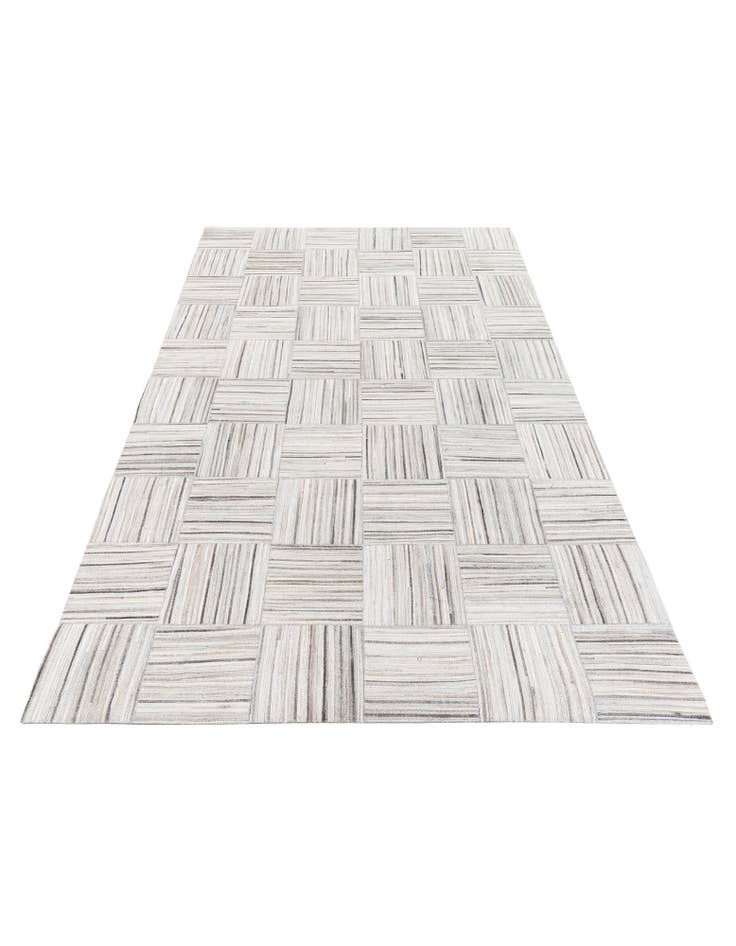 Detail image of  4' 11 x 8' 2 Cowhide Stocks Rug