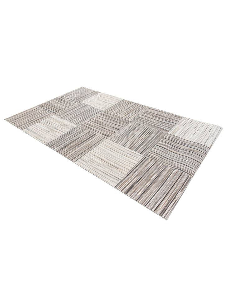 Detail image of  4' 11 x 8' 1 Cowhide Stocks Rug