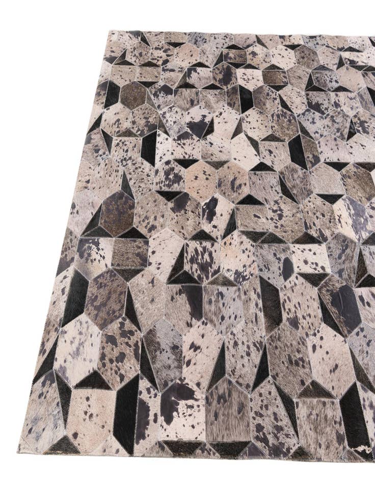 Detail image of  5' 1 x 8' Cowhide Stocks Rug