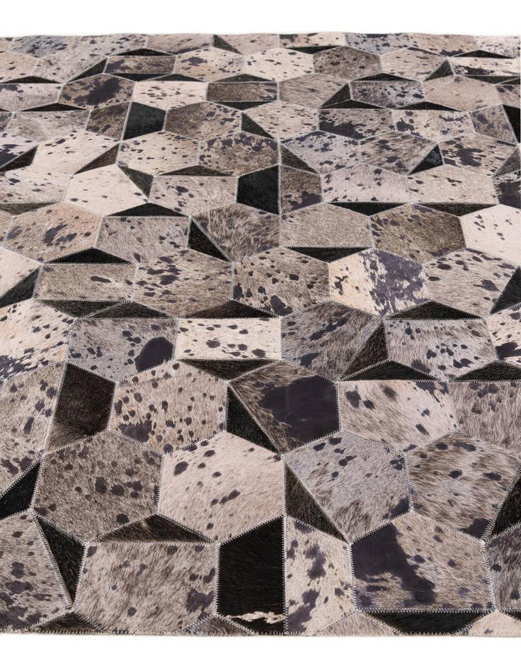 Detail image of  5' 1 x 8' Cowhide Stocks Rug