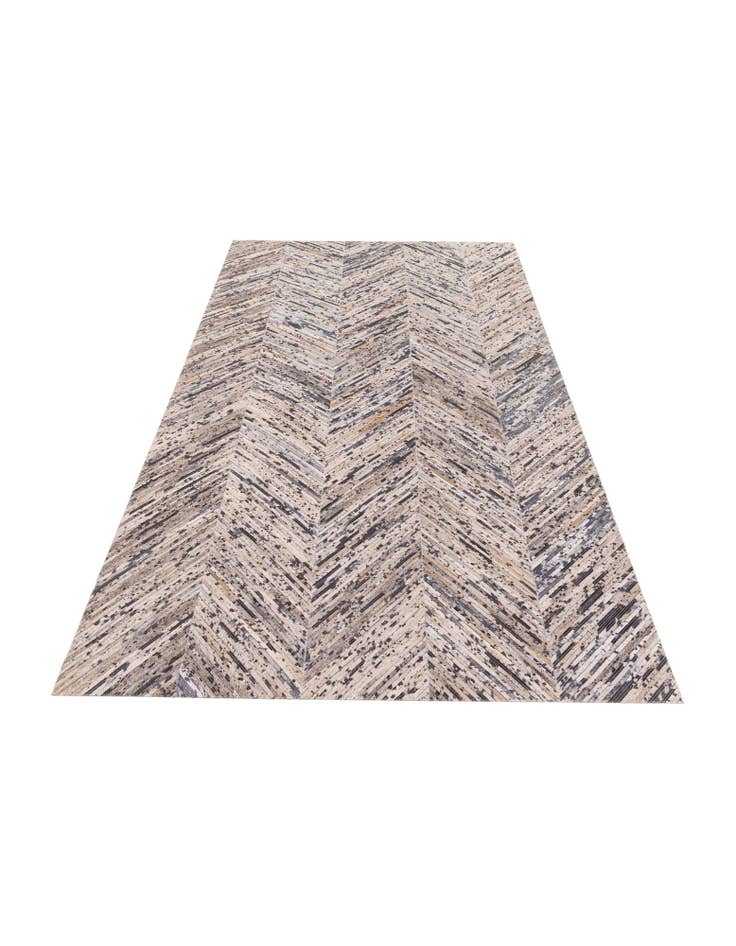 Detail image of  5' 1 x 8' 2 Cowhide Stocks Rug