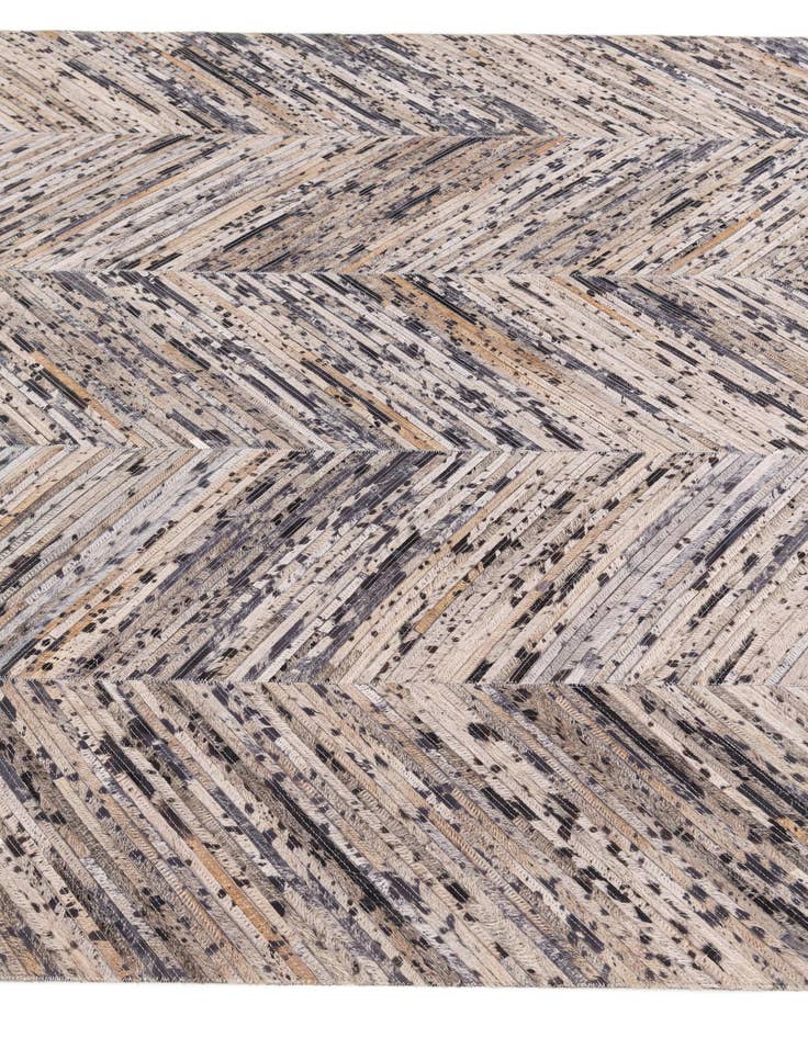 Detail image of  5' 1 x 8' 2 Cowhide Stocks Rug